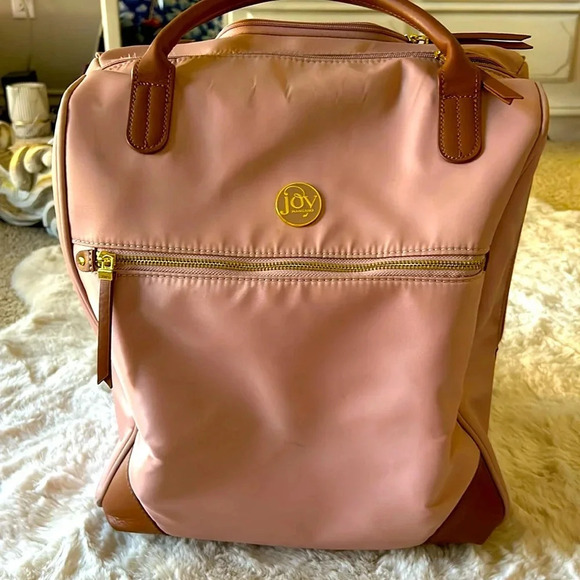 Joy Mangano Pink and Brown Travel Bag - Picture 2 of 15
